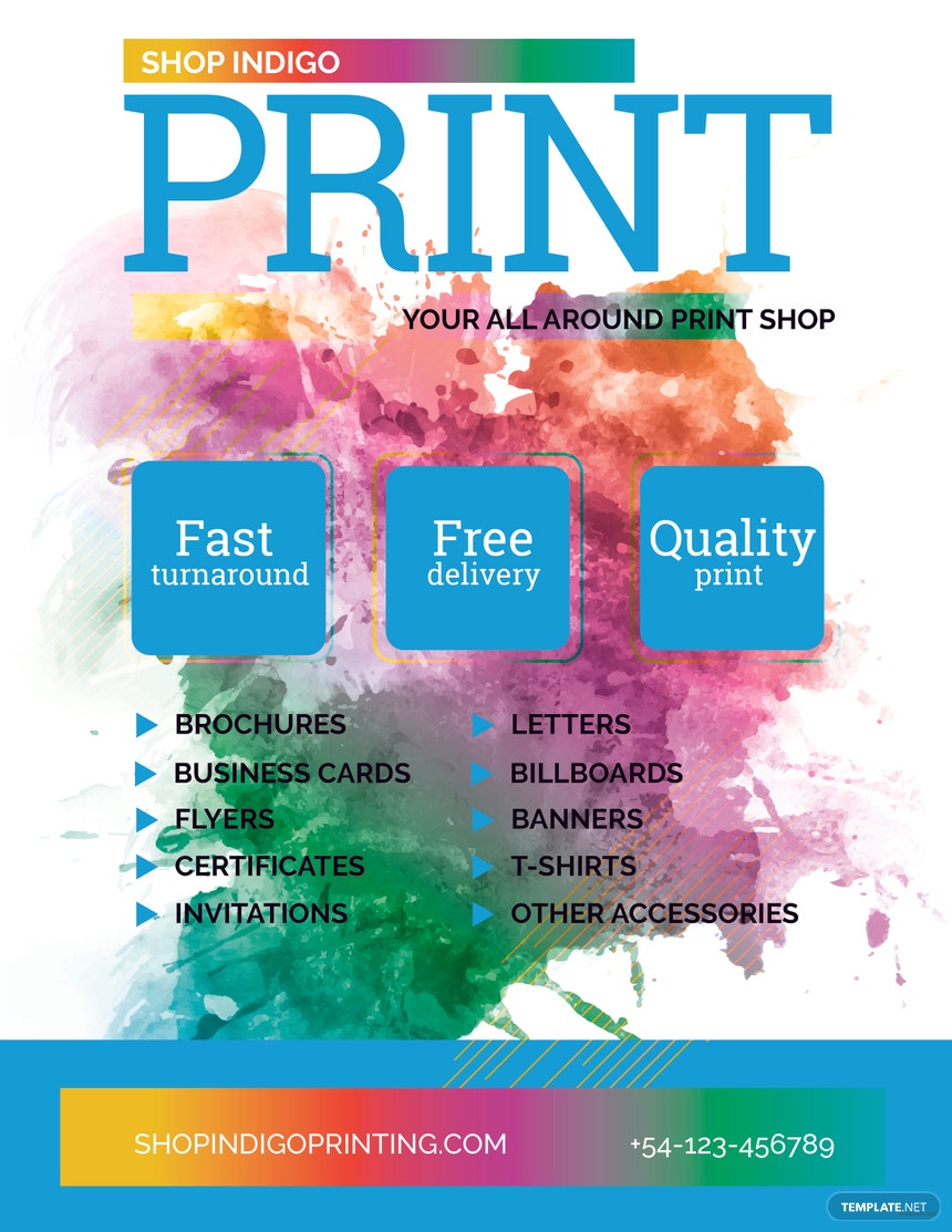 Free Print Shop Templates