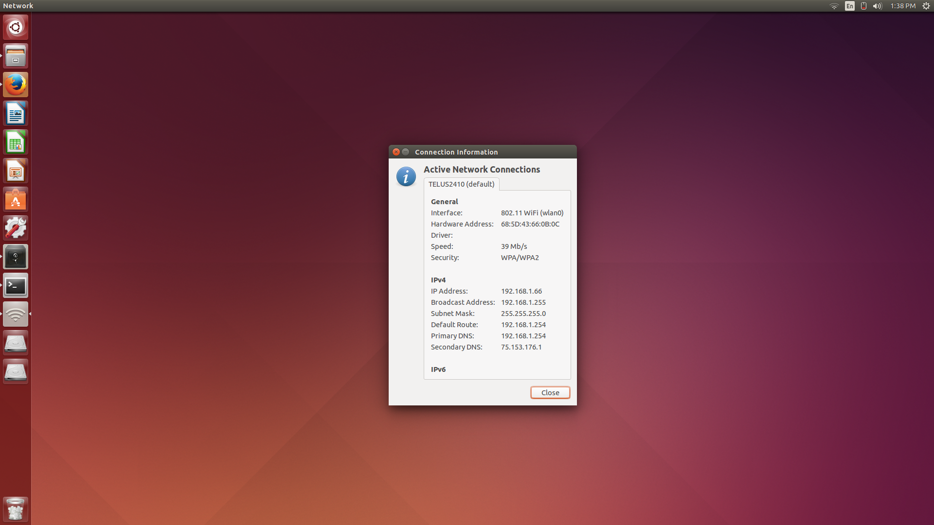 Get mac address on ubuntu